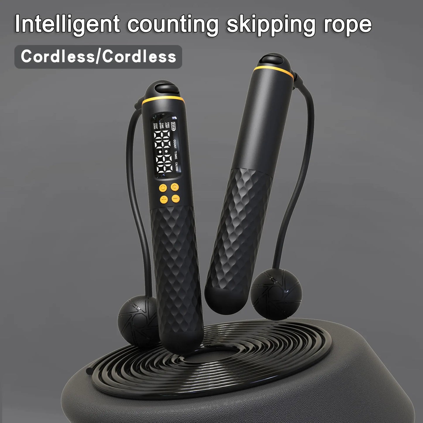 Elevate Your Workouts with the Smart Counting Jump Rope – Versatile 2-in-1 Cordless & Corded Design for Seamless Indoor and Outdoor Fitness!