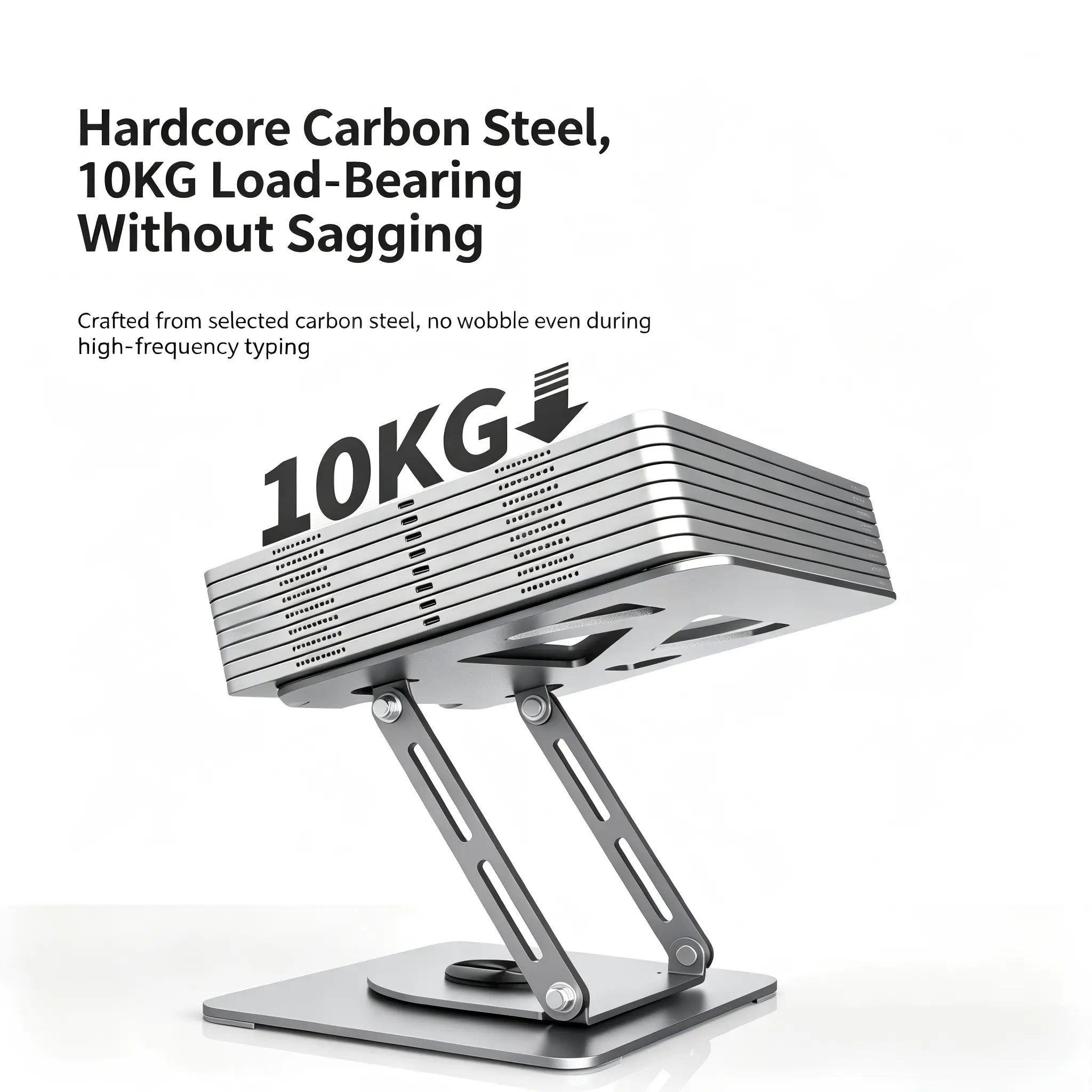 Elevate Your Workspace with the 360° Rotating Titanium Alloy Laptop Stand & Phone Holder – Perfect for Gaming, Office Use, and More!