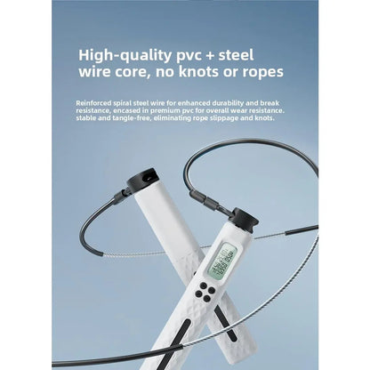 Elevate Your Workouts with the Smart Counting Jump Rope – Versatile 2-in-1 Cordless & Corded Design for Seamless Indoor and Outdoor Fitness!
