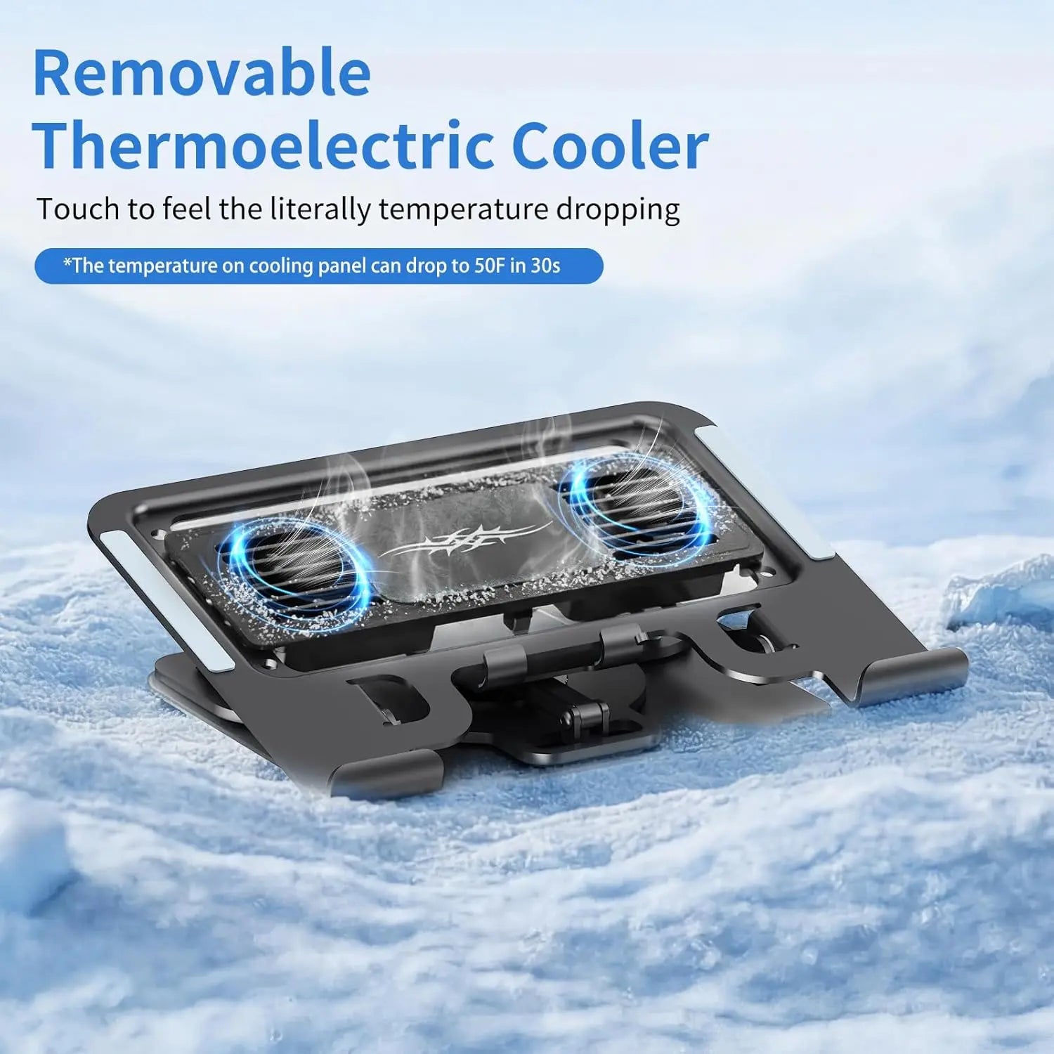 Revolutionary Laptop Stand with Thermoelectric Cooler – Fast 20W Cooling & Ergonomic Design for Ultimate Comfort