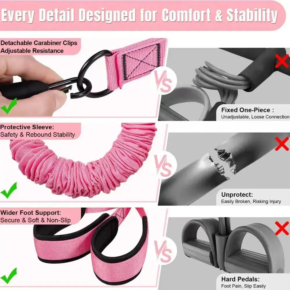 Unleash Your Fitness Potential with the Multi-Functional Foot Resistance Band – The Ultimate Home Workout Companion for Ab, Core, Yoga & Pilates Training!
