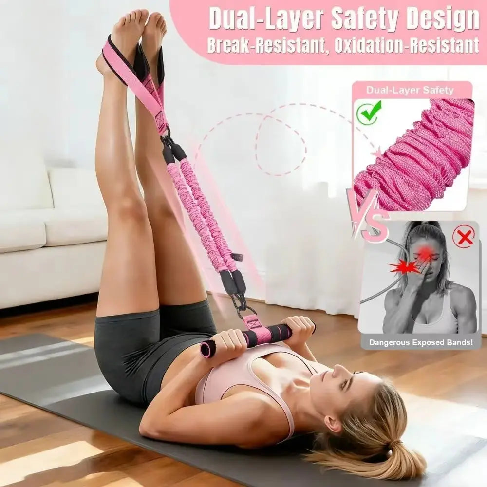 Unleash Your Fitness Potential with the Multi-Functional Foot Resistance Band – The Ultimate Home Workout Companion for Ab, Core, Yoga & Pilates Training!