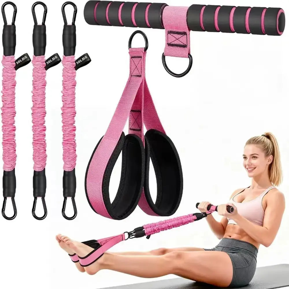 Unleash Your Fitness Potential with the Multi-Functional Foot Resistance Band – The Ultimate Home Workout Companion for Ab, Core, Yoga & Pilates Training!