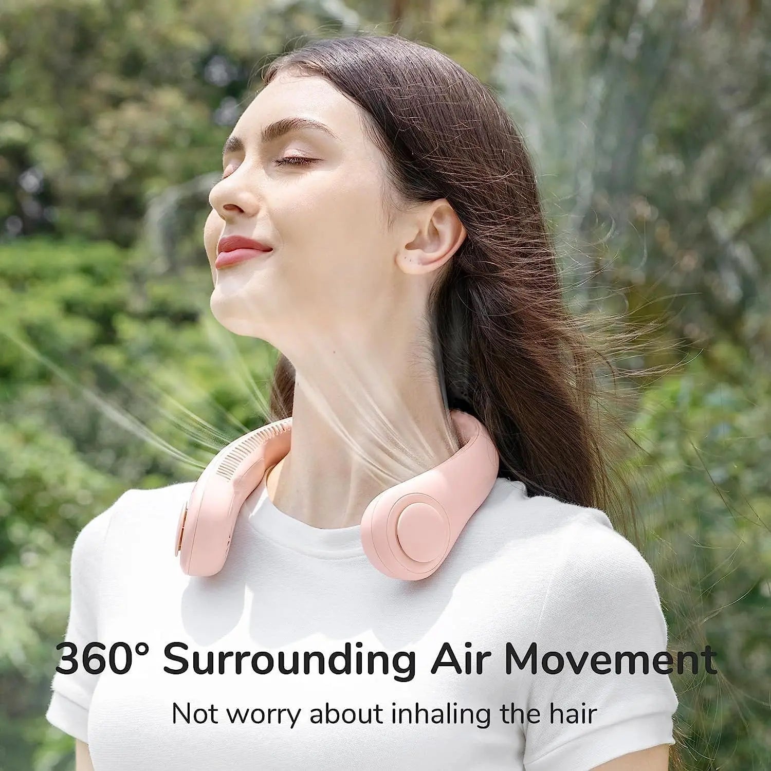 Stay Cool Anywhere: The Ultimate Portable Neck Cooling Fan with 5-Speed Silent Motor and Featherlight Design