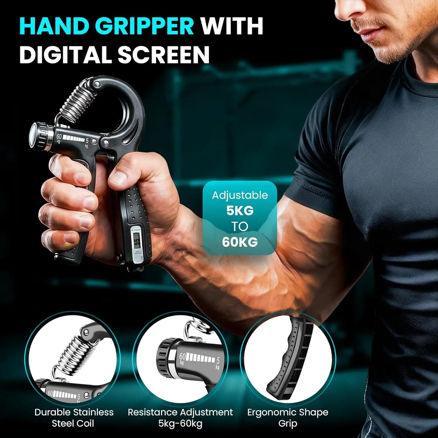 Unleash Your Strength: 30-120Lbs Adjustable Arm Twister with Free Hand Gripper - The Ultimate 2-In-1 Arm and Forearm Strengthening Set for Effective Home Workouts!