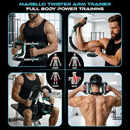 Unleash Your Strength: 30-120Lbs Adjustable Arm Twister with Free Hand Gripper - The Ultimate 2-In-1 Arm and Forearm Strengthening Set for Effective Home Workouts!