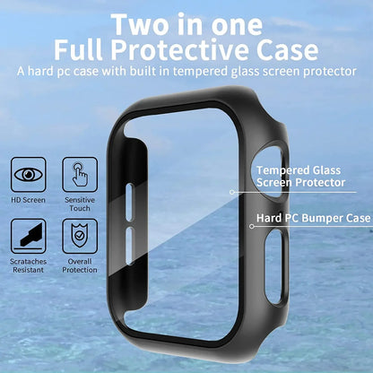 Ultimate Protection for Your Apple Watch: Premium Tempered Glass & PC Bumper Case for Series 11, 10, 9, 8, 7 - Perfect Fit for 46mm & 42mm Models