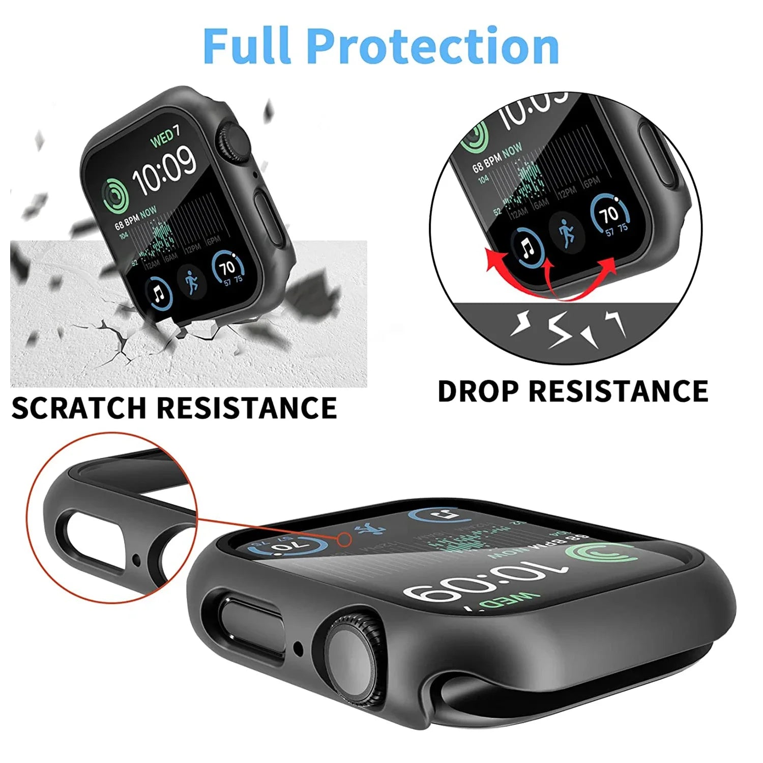 Ultimate Protection for Your Apple Watch: Premium Tempered Glass & PC Bumper Case for Series 11, 10, 9, 8, 7 - Perfect Fit for 46mm & 42mm Models