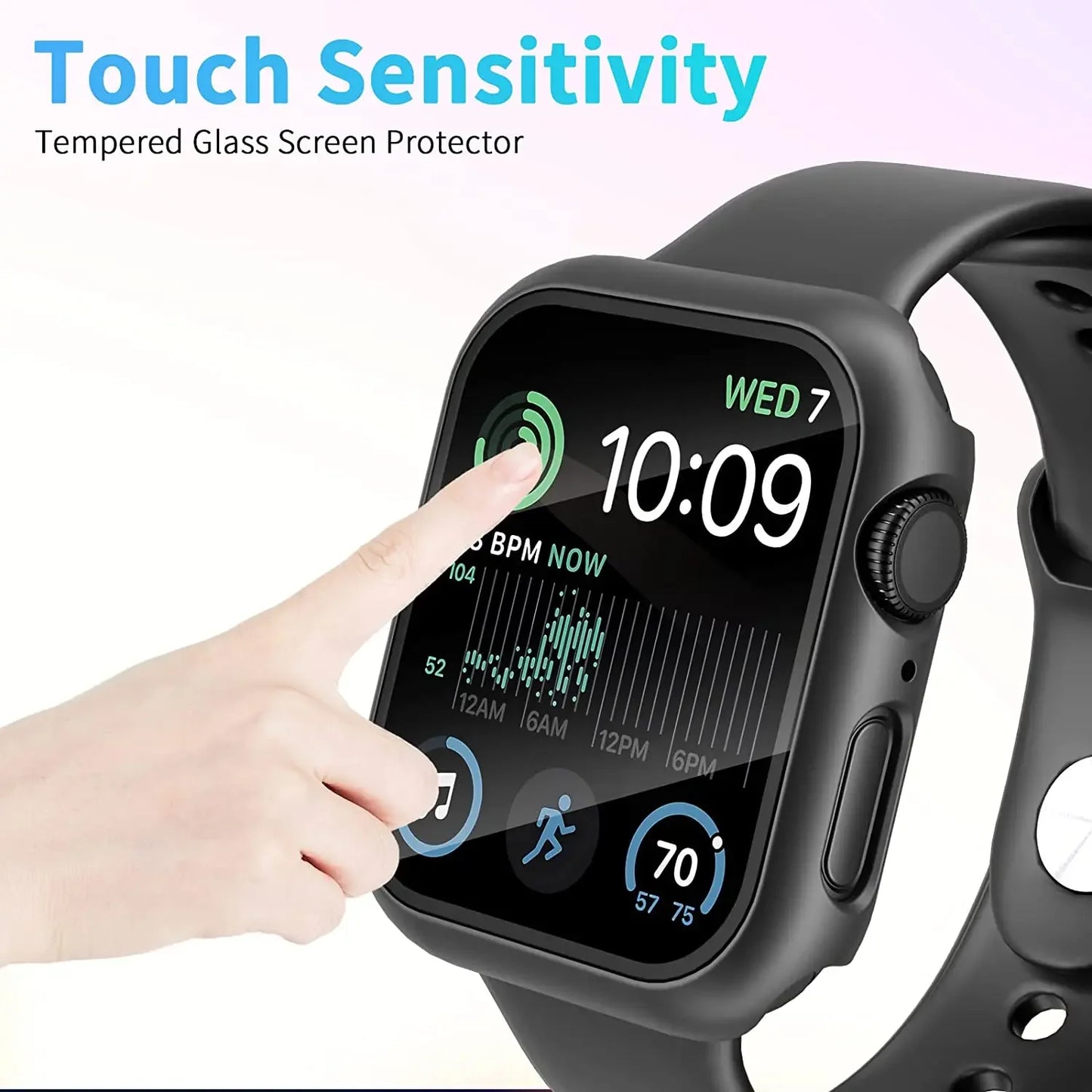 Ultimate Protection for Your Apple Watch: Premium Tempered Glass & PC Bumper Case for Series 11, 10, 9, 8, 7 - Perfect Fit for 46mm & 42mm Models