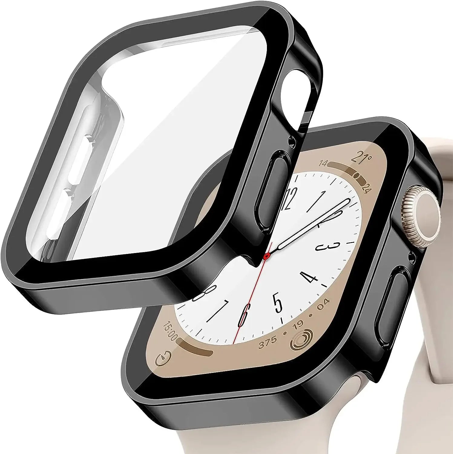 Ultimate Protection for Your Apple Watch: Premium Tempered Glass & PC Bumper Case for Series 11, 10, 9, 8, 7 - Perfect Fit for 46mm & 42mm Models