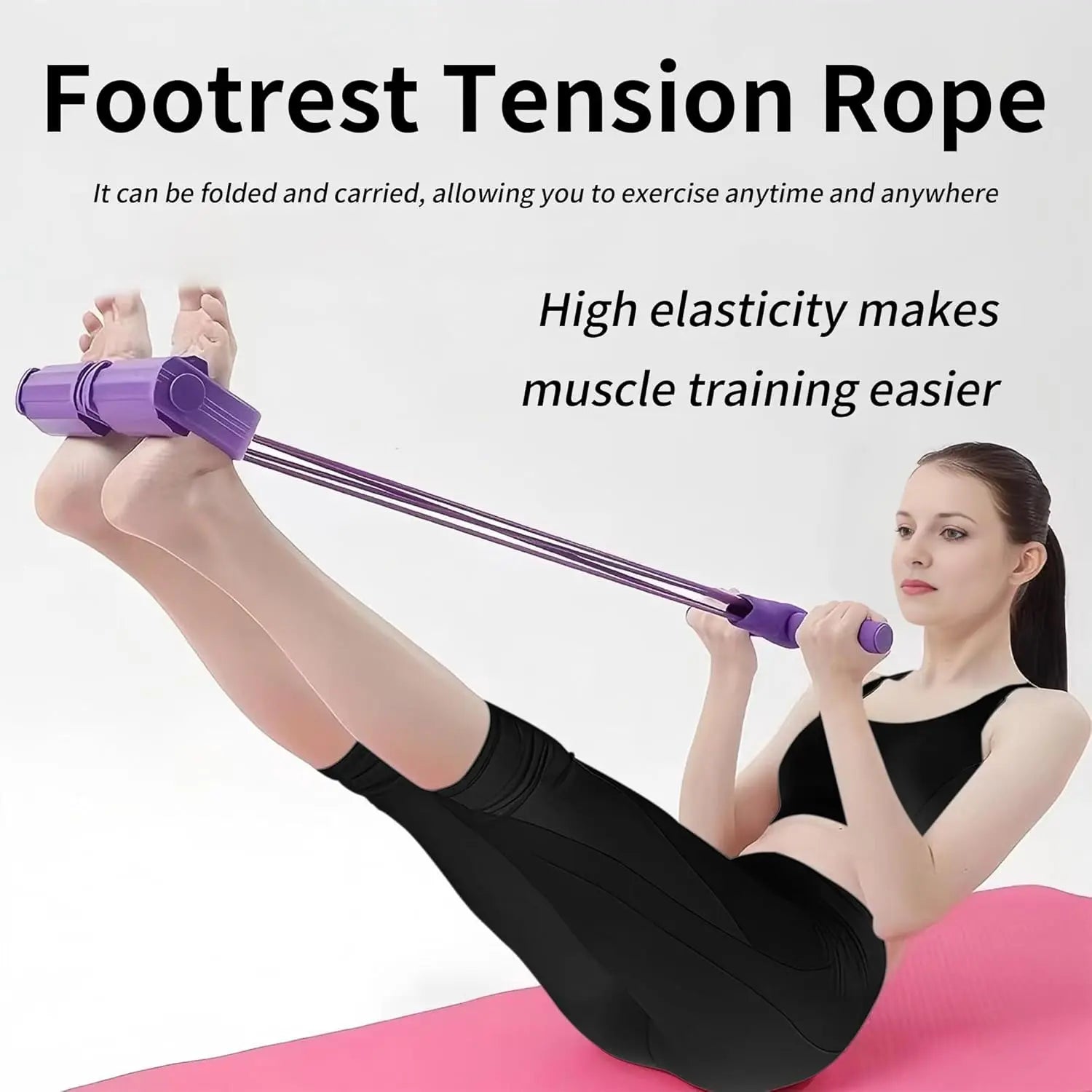 Elevate Your Workout with the $3.99 Adjustable 6 Tube Pedal Resistance Band - Perfect for Abdominal Crunches and Full-Body Toning at Home!