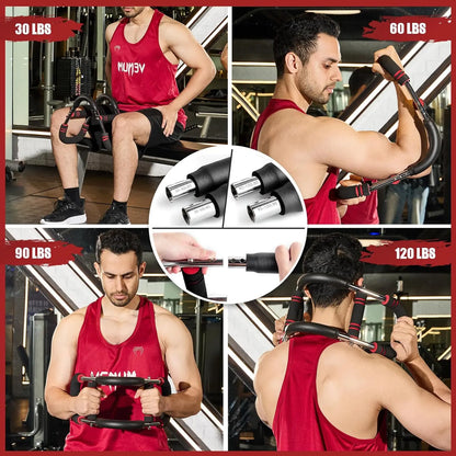 Unleash Your Strength: 30-120Lbs Adjustable Arm Twister with Free Hand Gripper - The Ultimate 2-In-1 Arm and Forearm Strengthening Set for Effective Home Workouts!