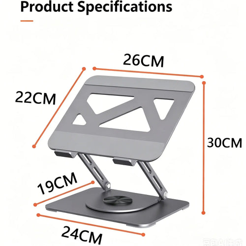 Elevate Your Workspace with the 360° Rotating Titanium Alloy Laptop Stand & Phone Holder – Perfect for Gaming, Office Use, and More!