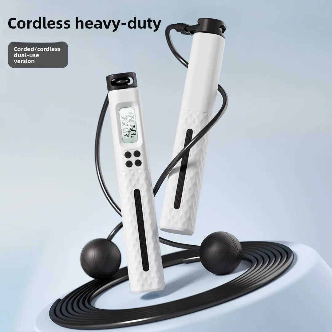 Elevate Your Workouts with the Smart Counting Jump Rope – Versatile 2-in-1 Cordless & Corded Design for Seamless Indoor and Outdoor Fitness!