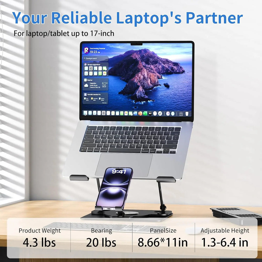 Revolutionary Laptop Stand with Thermoelectric Cooler – Fast 20W Cooling & Ergonomic Design for Ultimate Comfort