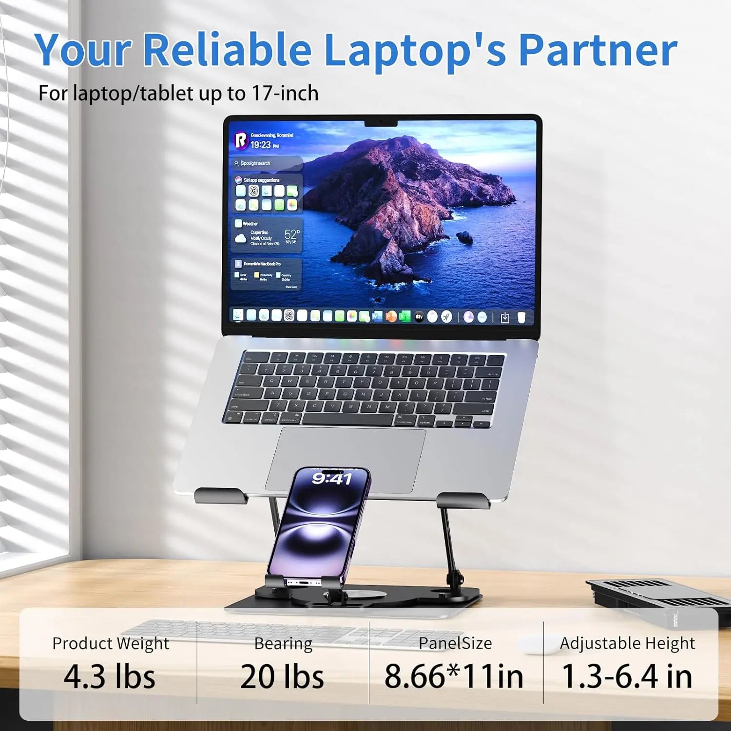 Revolutionary Laptop Stand with Thermoelectric Cooler – Fast 20W Cooling & Ergonomic Design for Ultimate Comfort